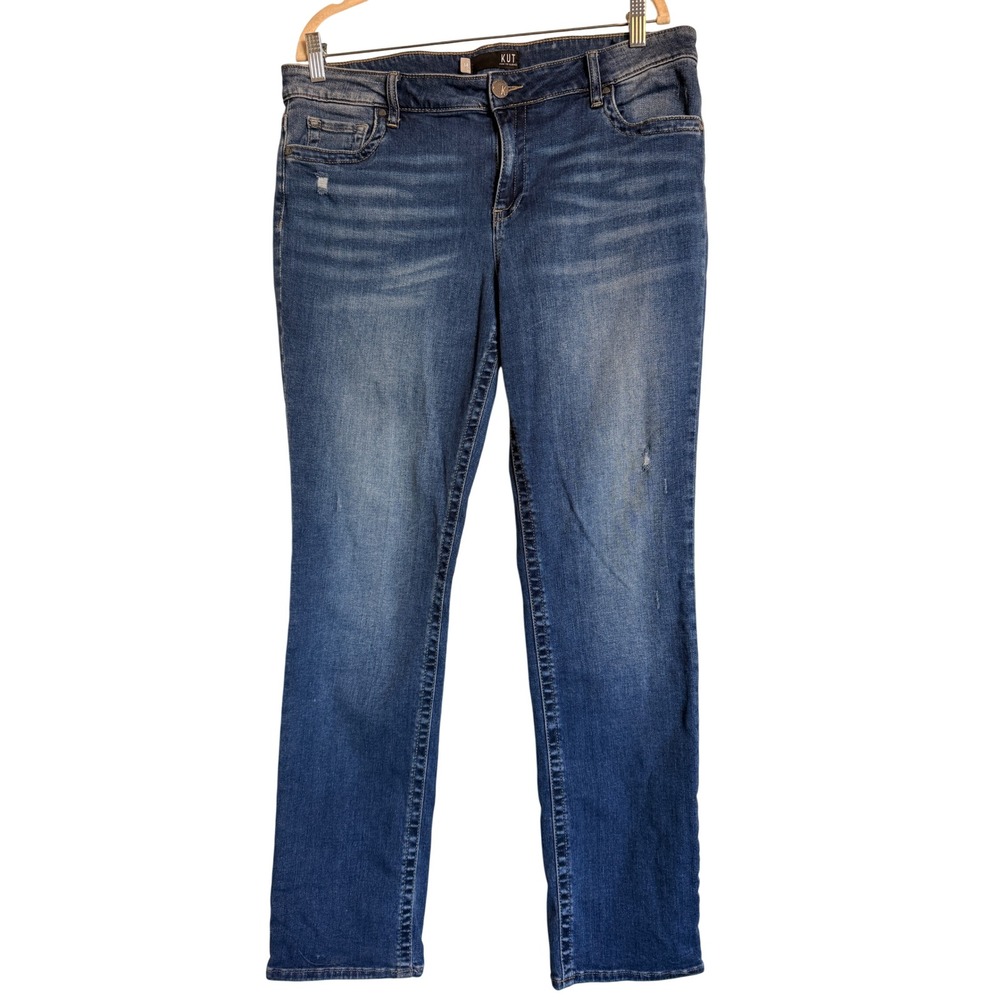 KUT from the Kloth Stevie Straight Leg Jeans Blue Medium Wash Mens Size 14 36x31
